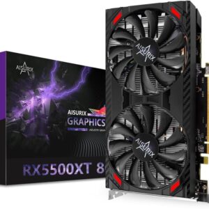 RX 5500 XT 8gb GDDR6 Graphics Card,128 Bit, 2XDP, HDMI, PCI Express 4.0X8, 8pin with Fan Intelligent System,Gaming PC Computer Video Cards with 2X DisplayPort +1X HDMI (Style 2)