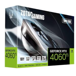 Zotac GeForce RTX 4060 Ti 16GB Twin Edge NVIDIA DLSS 3, 3 x DisplayPort 1.4a Boost: 2535MHz