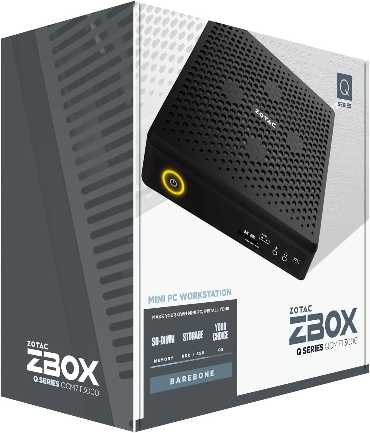 Zotac Zbox-Qcm7T3000 Sff Black Bga 1440 I7-10750H 2.6 Ghz, W128288954 (1440 I7-10750H 2.6 Ghz)