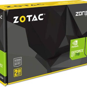 ZOTAC GeForce GT 710 2GB DDR3 PCI-E2.0 DL-DVI VGA HDMI Passive Cooled Single Slot Low Profile Graphics Card (ZT-71302-20L)