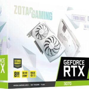 ZOTAC Gaming GeForce RTX 3070 Twin Edge OC White Edition 8GB GDDR6, 256 bit, 1755/14000, HDCP, Three DP, HDMI, Carton Pack