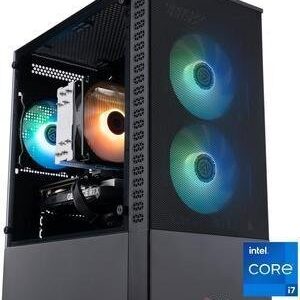 ABS Cyclone Aqua Gaming PC - Windows 11 Home - Intel Core i7-14700F - GeForce RTX 4060 - DLSS 4 - AI-Powered Performance - 32GB DDR5 6000 - 2TB M.2 NVMe SSD - CA14700F40603