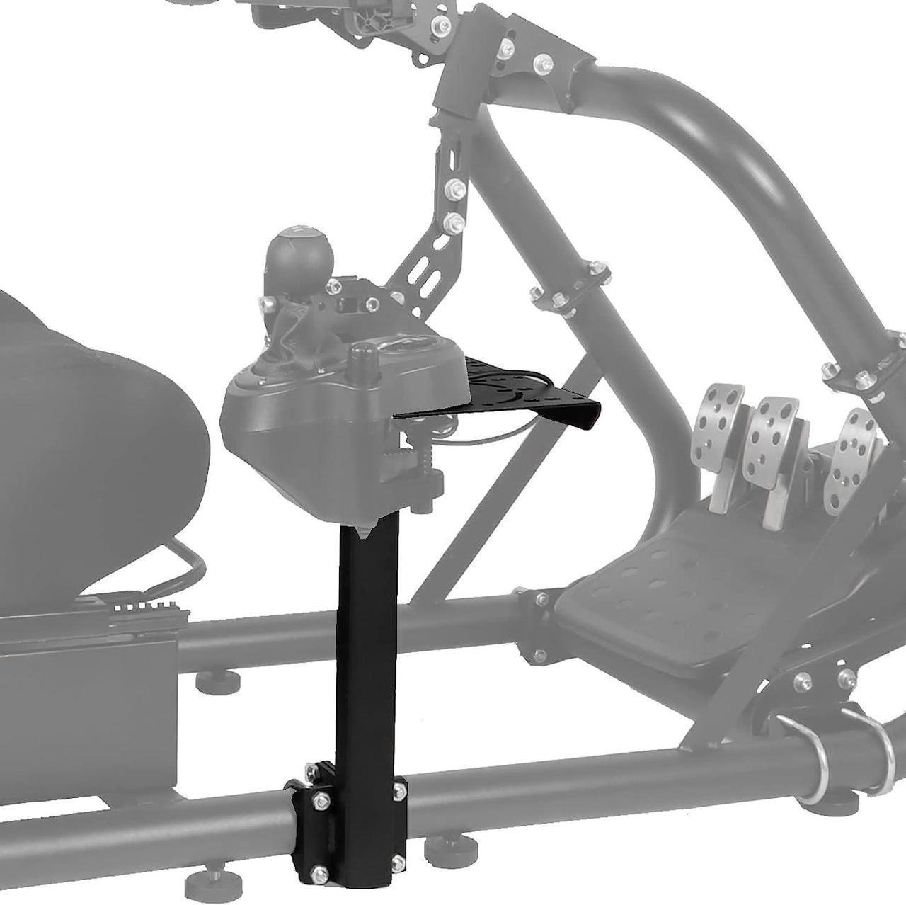 Minneer Racing Simulator Game Stand Joystick Shifter Accessory,Supports Simultaneous Installation of Shifter Handbrake,fits Logitech Thrustmaster A10C, With Bolt,only for some Racing Wheel Stand