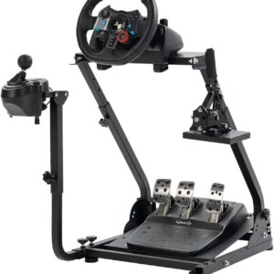 Minneer G920 Racing Steering Wheel Stand with Handbrake Compatible with Logitech G27, G29,G920 Wheels and Thrustmaster T300RS T500RS Wheel & Pedals Not Included