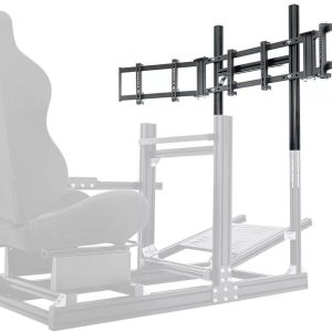 Minneer Racing Simulator Cockpit Monitor Stand Fit for Logitech/Thrustmaster/Fanatec G29/G923/T248 Only Suitable Aluminum Racing Cockpit Without Wheel,Pedal