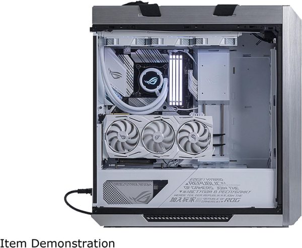 ASUS ROG Strix Helios GX601 White Edition RGB Mid-Tower Computer Case for ATX/ EATX Motherboards with Tempered Glass, Aluminum Frame, GPU Braces, 420mm Radiator Support and Aura Sync - Image 4