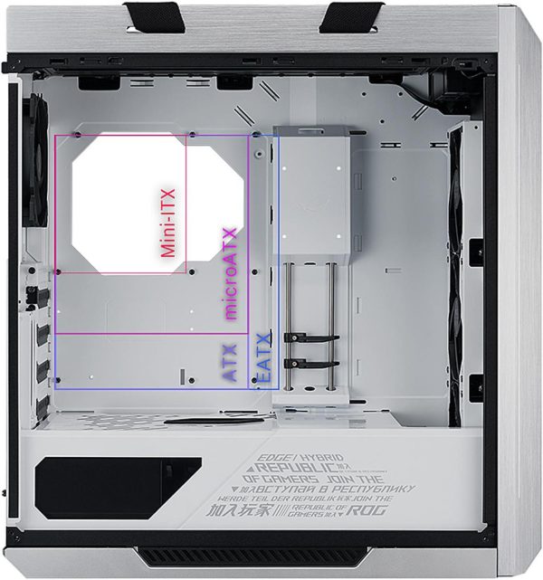 ASUS ROG Strix Helios GX601 White Edition RGB Mid-Tower Computer Case for ATX/ EATX Motherboards with Tempered Glass, Aluminum Frame, GPU Braces, 420mm Radiator Support and Aura Sync - Image 5