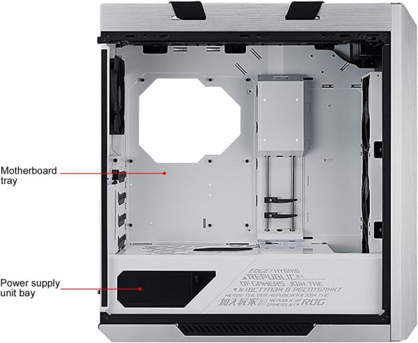 ASUS ROG Strix Helios GX601 White Edition RGB Mid-Tower Computer Case for ATX/ EATX Motherboards with Tempered Glass, Aluminum Frame, GPU Braces, 420mm Radiator Support and Aura Sync - Image 9