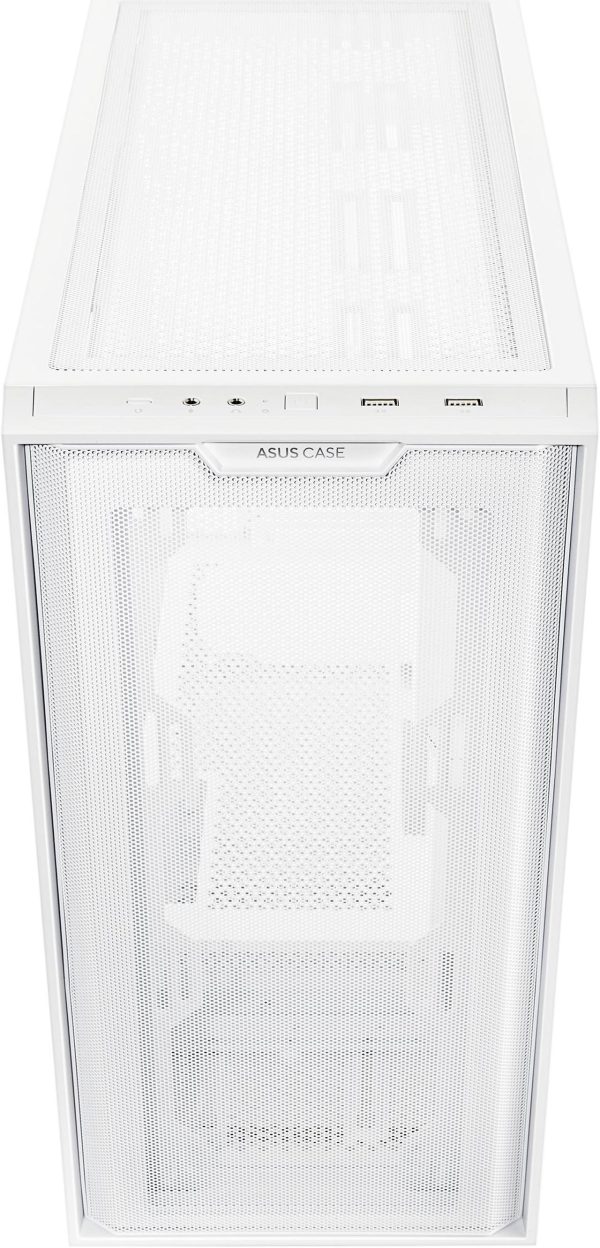 ASUS A21/WHT// Micro ATX Computer Case Steel / Plastic / Tempered Glass-White - Image 3