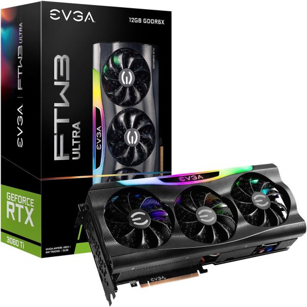EVGA GeForce RTX 3080 Ti FTW3 ULTRA GAMING Video Card, 12G-P5-3967-KR, 12GB GDDR6X, iCX3 Technology, ARGB LED, Metal Backplate