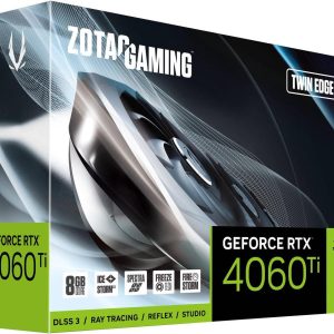 ZOTAC GAMING GeForce RTX 4060 Ti 8GB Twin Edge DLSS 3 8GB GDDR6 128-bit 18 Gbps PCIE 4.0 Compact Gaming Graphics Card, IceStorm 2.0 Advanced Cooling, SPECTRA RGB Lighting, ZT-D40610E-10M (Refreshed)