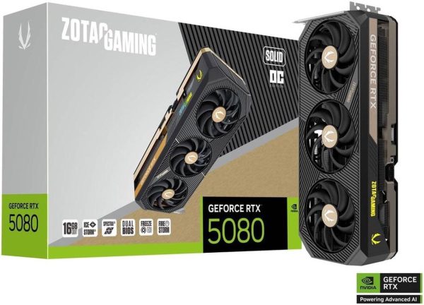 ZOTAC GAMING GEFORCE RTX 5080 SOLID OC 256-Bit 16GB GDDR7 PCI Express 5.0 DLSS 4.0 Graphics Card ZT-B50800J-10P - Image 6