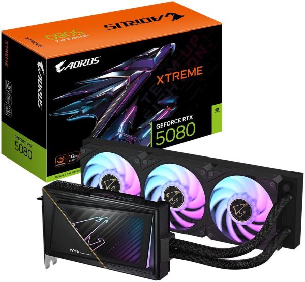 GIGABYTE AORUS GeForce RTX 5080 16GB GDDR7 PCI Express 5.0 ATX Graphics Card GV-N5080AORUSX W-16GD - Image 2
