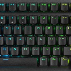 ASUS ROG Azoth Extreme 75 Custom Gaming Keyboard, Aluminum Chassis, Carbon Fiber Positioning Plate, Adjustable Gasket Mount, 3-Layer Dampening, Color OLED Touchscreen, ROG NX Snow Switches, PBT Keycaps