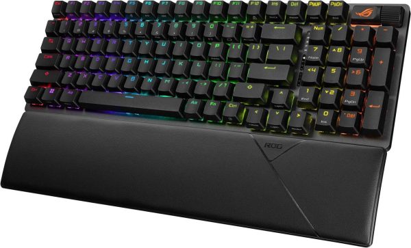 ASUS ROG Azoth Extreme 75 Custom Gaming Keyboard, Aluminum Chassis, Carbon Fiber Positioning Plate, Adjustable Gasket Mount, 3-Layer Dampening, Color OLED Touchscreen, ROG NX Snow Switches, PBT Keycaps - Image 4
