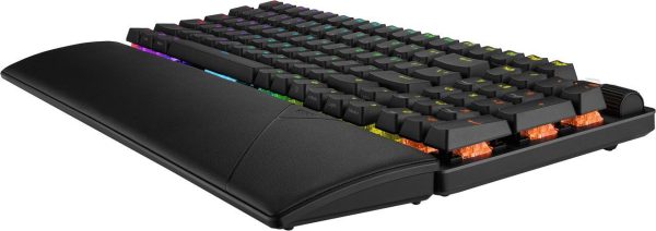 ASUS ROG Azoth Extreme 75 Custom Gaming Keyboard, Aluminum Chassis, Carbon Fiber Positioning Plate, Adjustable Gasket Mount, 3-Layer Dampening, Color OLED Touchscreen, ROG NX Snow Switches, PBT Keycaps - Image 5