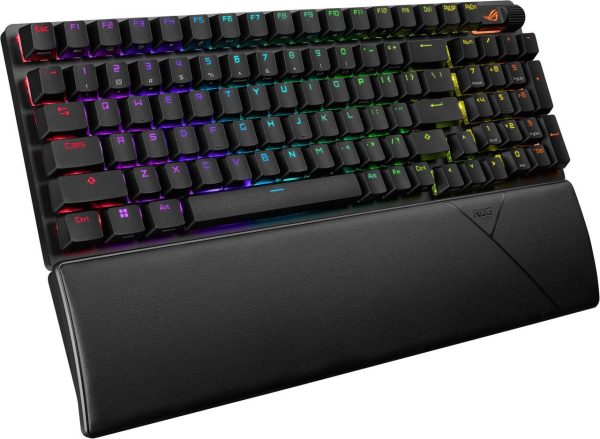 ASUS ROG Azoth Extreme 75 Custom Gaming Keyboard, Aluminum Chassis, Carbon Fiber Positioning Plate, Adjustable Gasket Mount, 3-Layer Dampening, Color OLED Touchscreen, ROG NX Snow Switches, PBT Keycaps - Image 6