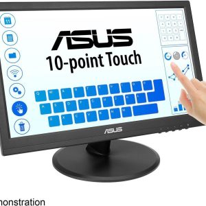 ASUS 15.6" Touch Monitor (VT168HR) - WXGA (1366 x 768), 10-point Touchscreen, Flicker free, Low Blue Light, Eye Care, VESA Mountable, VGA, HDMI, Tilt