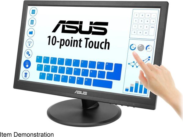 ASUS 15.6" Touch Monitor (VT168HR) - WXGA (1366 x 768), 10-point Touchscreen, Flicker free, Low Blue Light, Eye Care, VESA Mountable, VGA, HDMI, Tilt - Image 6