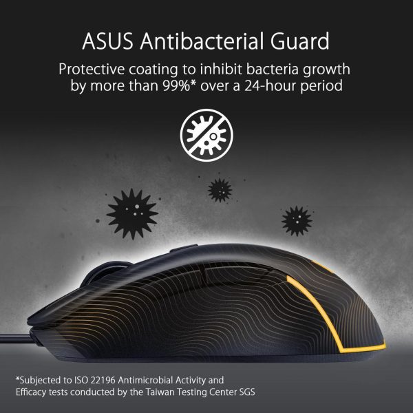 ASUS TUF Gaming M3 Gen II ultralight 59-gram wired gaming mouse, IP56 dust and water resistance, 8000 dpi sensor, six programmable buttons, Black - Image 4