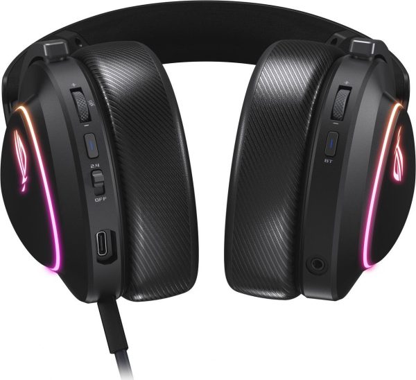 ASUS ROG Delta II Wireless Gaming Headset (50mm Titanium Drivers, ROG SpeedNova, 10mm Super-Wideband Mic, 110+HR Battery, DualFlow Audio, BT, 2.4 GHz, 3.5 mm, For PC, Switch, PS4, PS5, Xbox) - Black - Image 2