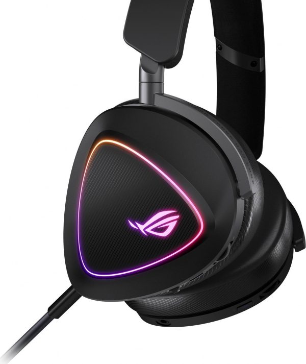 ASUS ROG Delta II Wireless Gaming Headset (50mm Titanium Drivers, ROG SpeedNova, 10mm Super-Wideband Mic, 110+HR Battery, DualFlow Audio, BT, 2.4 GHz, 3.5 mm, For PC, Switch, PS4, PS5, Xbox) - Black - Image 3