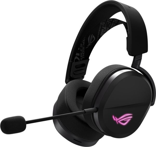 ASUS ROG Pelta Wireless Gaming Headset (BT, ROG SpeedNova 2.4GHz, USB-C, Lightweight 309g, 50mm ROG Titanium-Plated Drivers, 10mm Super-Wideband Mic, RGB, 70HR Battery, For PC, Switch, PS5)- Black - Image 3