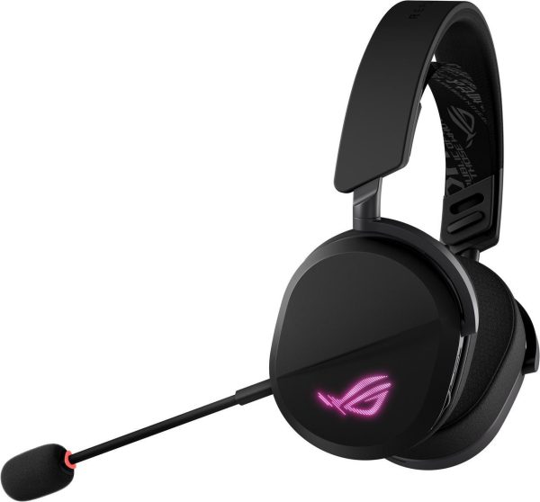 ASUS ROG Pelta Wireless Gaming Headset (BT, ROG SpeedNova 2.4GHz, USB-C, Lightweight 309g, 50mm ROG Titanium-Plated Drivers, 10mm Super-Wideband Mic, RGB, 70HR Battery, For PC, Switch, PS5)- Black