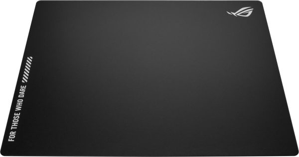 Asus ROG Moonstone Ace L Glass Gaming Mouse Pad, Ultra-smooth Surface, Noise-Reducing Design, 9H Tempered Glass, Impact & Scratch Resistant, Anti-slip Silicone Base, 500 x 400 mm, Black