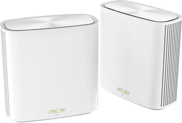 ASUS ZenWiFi Whole-Home Dual-Band Mesh WiFi 6 System XD6 White - 2 Pack, Coverage up to 5,400 sq.ft & 4+ Rooms, 5400Mbps, AiMesh, Lifetime Free Internet Security, Parental Control, Easy Setup