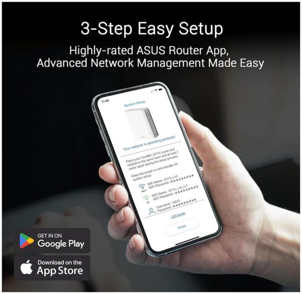 ASUS ZenWiFi BT10 Tri-band WiFi 7 Mesh, 18 Gbps, 6000 sq.ft (2pk), Dual 10G Ports, Security and Parental Controls Included, Smart Home Master SSIDs, 4G & 5G Mobile Tethering - Image 2