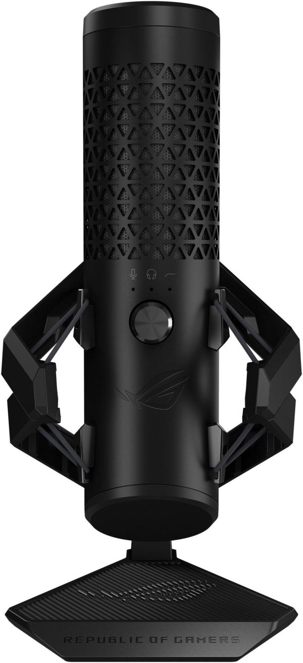 ASUS ROG Carnyx USB gaming microphone certified by professional streamer, studio-grade 25 mm condenser capsule, high-pass filter, build-in pop filter, premium metal shock mount, Aura RGB, Black - Image 2