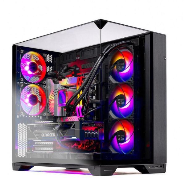 Skytech O11 Vision Gaming PC Desktop, Ryzen 7 7800X3D 4.2 GHz (5GHz Turbo), NVIDIA RTX 5070 Ti 16GB GDDR7, 1TB Gen4 SSD, 32GB DDR5 RAM 6000 RGB, 850W GOLD ATX 3.0 PSU, 360mm AIO , Wi-Fi, Win 11 Home