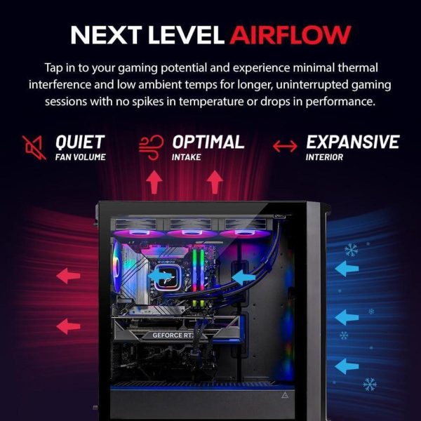 Skytech Legacy Gaming PC Desktop, Ryzen 7 9800X3D 4.7 GHz (5.2 GHz Turbo), NVIDIA RTX 5080 16GB GDDR7, 1TB Gen4 SSD, 32GB DDR5 RAM 6000 RGB, 1000W GOLD ATX 3.0 PSU, 360mm ARGB AIO , Wi-Fi, Win 11 Home - Image 7