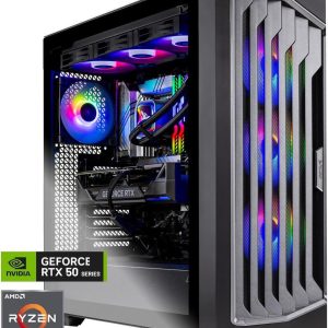 Skytech Legacy Gaming PC Desktop, Ryzen 7 9800X3D 4.7 GHz (5.2 GHz Turbo), NVIDIA RTX 5080 16GB GDDR7, 1TB Gen4 SSD, 32GB DDR5 RAM 6000 RGB, 1000W GOLD ATX 3.0 PSU, 360mm ARGB AIO , Wi-Fi, Win 11 Home