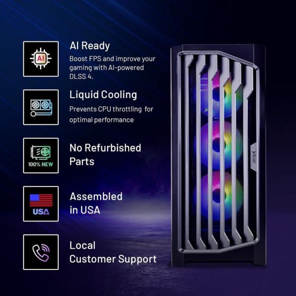 Skytech Legacy Gaming PC Desktop, Ryzen 7 9800X3D 4.7 GHz (5.2 GHz Turbo), NVIDIA RTX 5080 16GB GDDR7, 1TB Gen4 SSD, 32GB DDR5 RAM 6000 RGB, 1000W GOLD ATX 3.0 PSU, 360mm ARGB AIO , Wi-Fi, Win 11 Home - Image 2