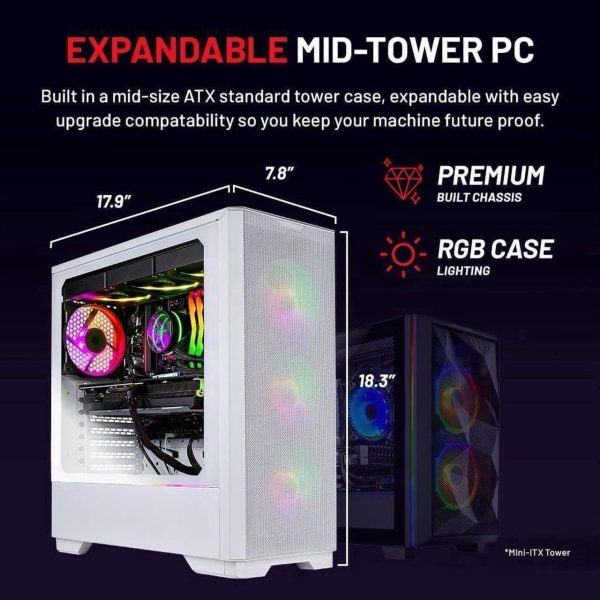 Skytech Eclipse Lite Gaming PC Desktop, Ryzen 7 9800X3D 4.7 GHz (5.2 GHz Turbo Boost), X670 Motherboard, AMD RX 9070 XT 16GB GDDR6, 2TB Gen4 NVME SSD, 32GB DDR5 6000, 1000W GOLD, Wi-Fi, Win 11 - Image 3