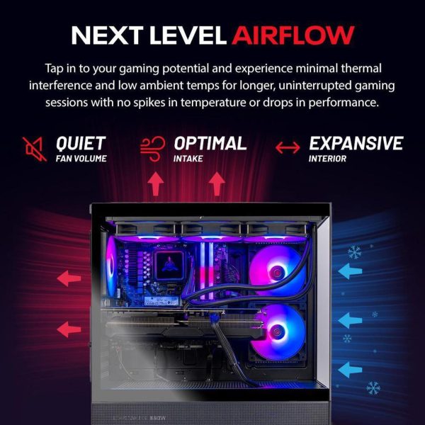 Skytech Azure Gaming PC Desktop, Ryzen 7 7800X3D 4.2 GHz (5GHz Turbo), AMD RX 9070 XT 16GB, 2TB Gen4 NVMe SSD, 32GB DDR5 RAM 6000 RGB, 850W GOLD ATX 3 PSU, 360mm ARGB AIO , Wi-Fi, Win 11,Montech XR - Image 4