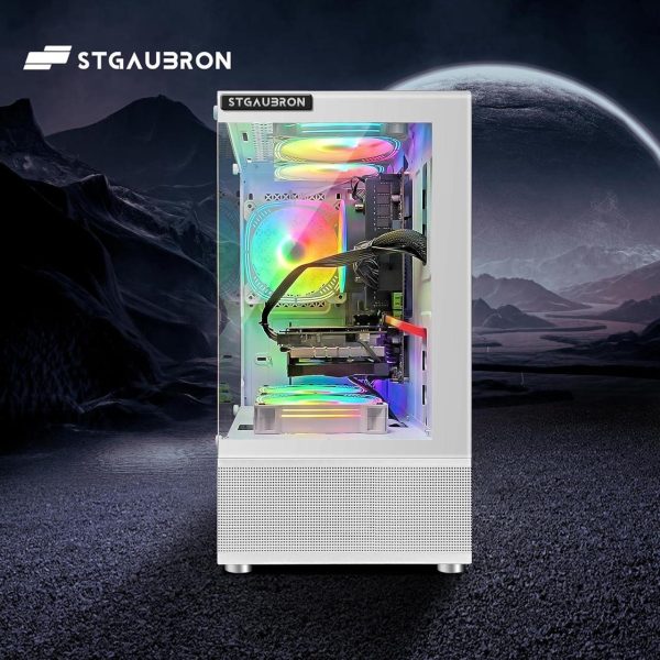 STGAubron Gaming Desktop PC,Intel Core i7-6700 up to 4.0G,32G DDR4,2T SSD,Radeon RX 580 16G GDDR5,600M WiFi,BT 5.0,RGB Fan x 3,RGB Keyboard&Mouse,RGB Mouse Pad,RGB BT Sound Bar,W10H64 - Image 6