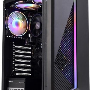 MXZ Gaming PC Desktop Computer, AMD Ryzen 5 5600GT 3.6GHz, AMD Radeon RX Vega 7 Graphics,16GB DDR4, NVME 1TB SSD, 6RGB Fans, Win 11 Pro Ready, Gamer Desktop Computer (R5 5600GT)