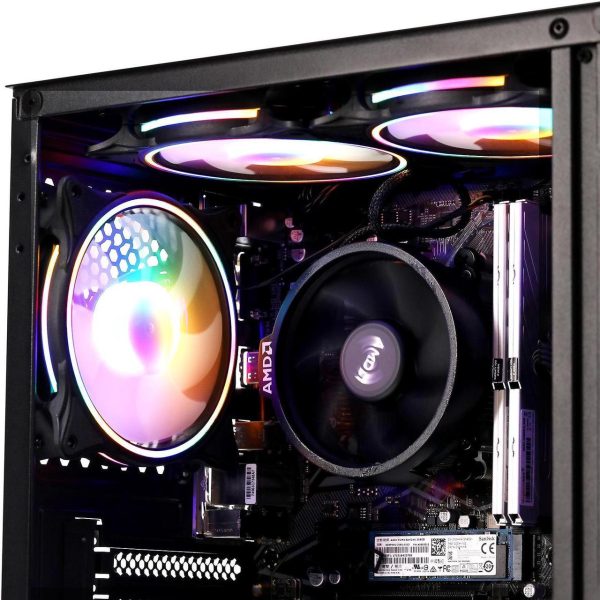 MXZ Gaming PC Desktop Computer, AMD Ryzen 5 5600GT 3.6GHz, AMD Radeon RX Vega 7 Graphics,16GB DDR4, NVME 1TB SSD, 6RGB Fans, Win 11 Pro Ready, Gamer Desktop Computer (R5 5600GT) - Image 5
