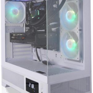 AVGPC Whirlwind Gaming PC AMD Ryzen 7 9700X Zen5, Radeon RX 9070 XT, 32GB 6000MHz DDR5, 1TB NVME M.2 SSD, 360MM AIO Liquid Cooling, WiFi/AC, Tempered Glass Case White, Windows 11 Home White