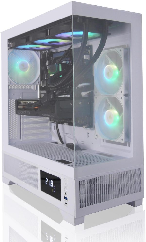 AVGPC Whirlwind Gaming PC AMD Ryzen 7 9700X Zen5, Radeon RX 9070 XT, 32GB 6000MHz DDR5, 1TB NVME M.2 SSD, 360MM AIO Liquid Cooling, WiFi/AC, Tempered Glass Case White, Windows 11 Home White