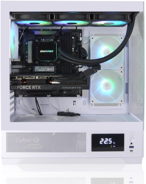 AVGPC Whirlwind Gaming PC AMD Ryzen 7 9700X Zen5, Radeon RX 9070 XT, 32GB 6000MHz DDR5, 1TB NVME M.2 SSD, 360MM AIO Liquid Cooling, WiFi/AC, Tempered Glass Case White, Windows 11 Home White - Image 2