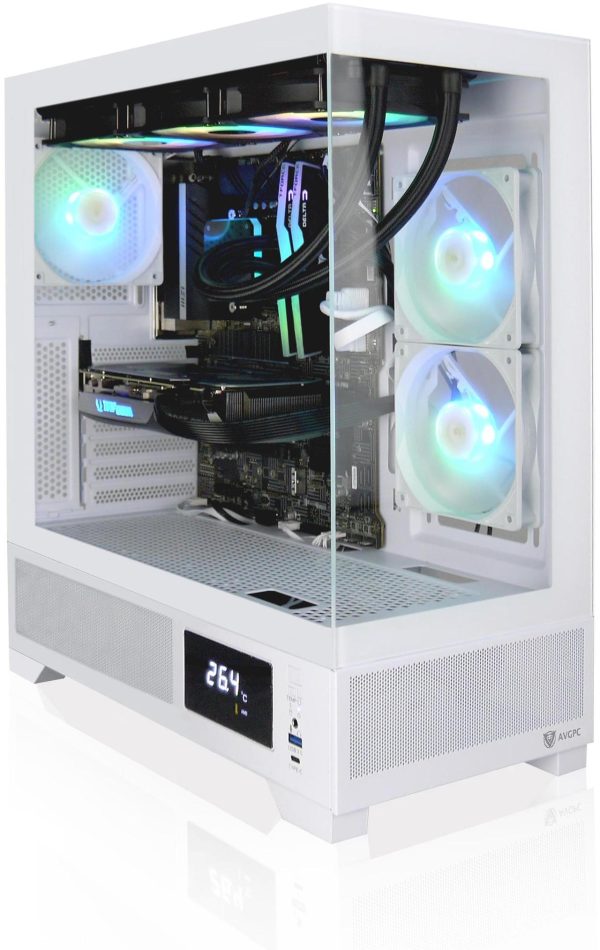 AVGPC Whirlwind Gaming PC AMD Ryzen 7 9700X Zen5, Radeon RX 9070 XT, 32GB 6000MHz DDR5, 1TB NVME M.2 SSD, 360MM AIO Liquid Cooling, WiFi/AC, Tempered Glass Case White, Windows 11 Home White - Image 6