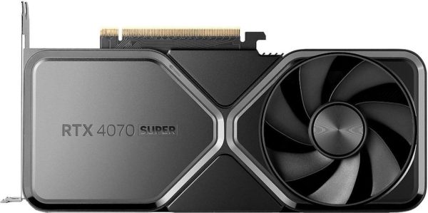 NVIDIA GeForce RTX 4070 SUPER Founders Edition Graphics Card 12GB GDDR6X - Titanium and Black