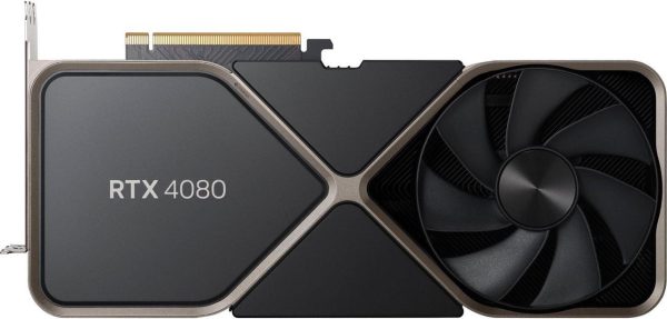 NVIDIA GeForce RTX 4080 Founders Edition Graphics Card 16GB GDDR6X - Titanium and Black