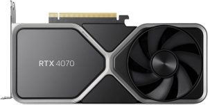 NVIDIA GeForce RTX 4070 Founders Edition Graphics Card 12GB GDDR6X - Titanium and Black