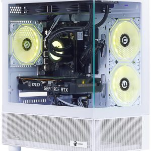 Ningmei Gaming Desktop Computer PC, AMD Ryzen 7 5700X, RTX 4060, 32GB DDR4 RAM, 1TB NVME SSD, 240 Liquid Cooler, 650W PSU, Wi-Fi, ARGB Fans , Game Design Office, Windows 11 Home , Prebuilt Gaming PC