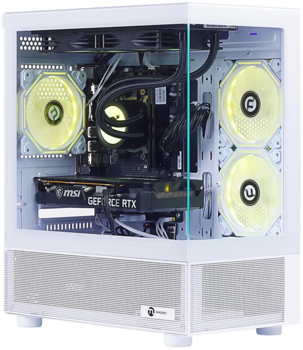 Ningmei Gaming Desktop Computer PC, AMD Ryzen 7 5700X, RTX 4060, 32GB DDR4 RAM, 1TB NVME SSD, 240 Liquid Cooler, 650W PSU, Wi-Fi, ARGB Fans , Game Design Office, Windows 11 Home , Prebuilt Gaming PC